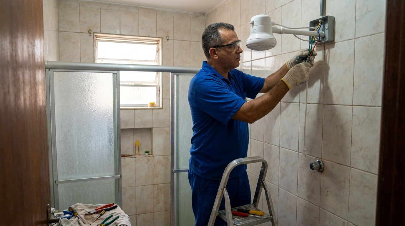 Instalação de Ducha e Aquecedor Elétrico