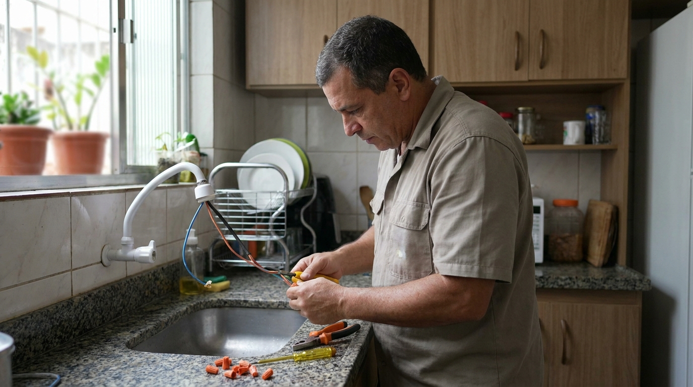 Instalação de Torneira Elétrica de Cozinha